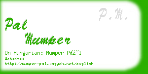 pal mumper business card